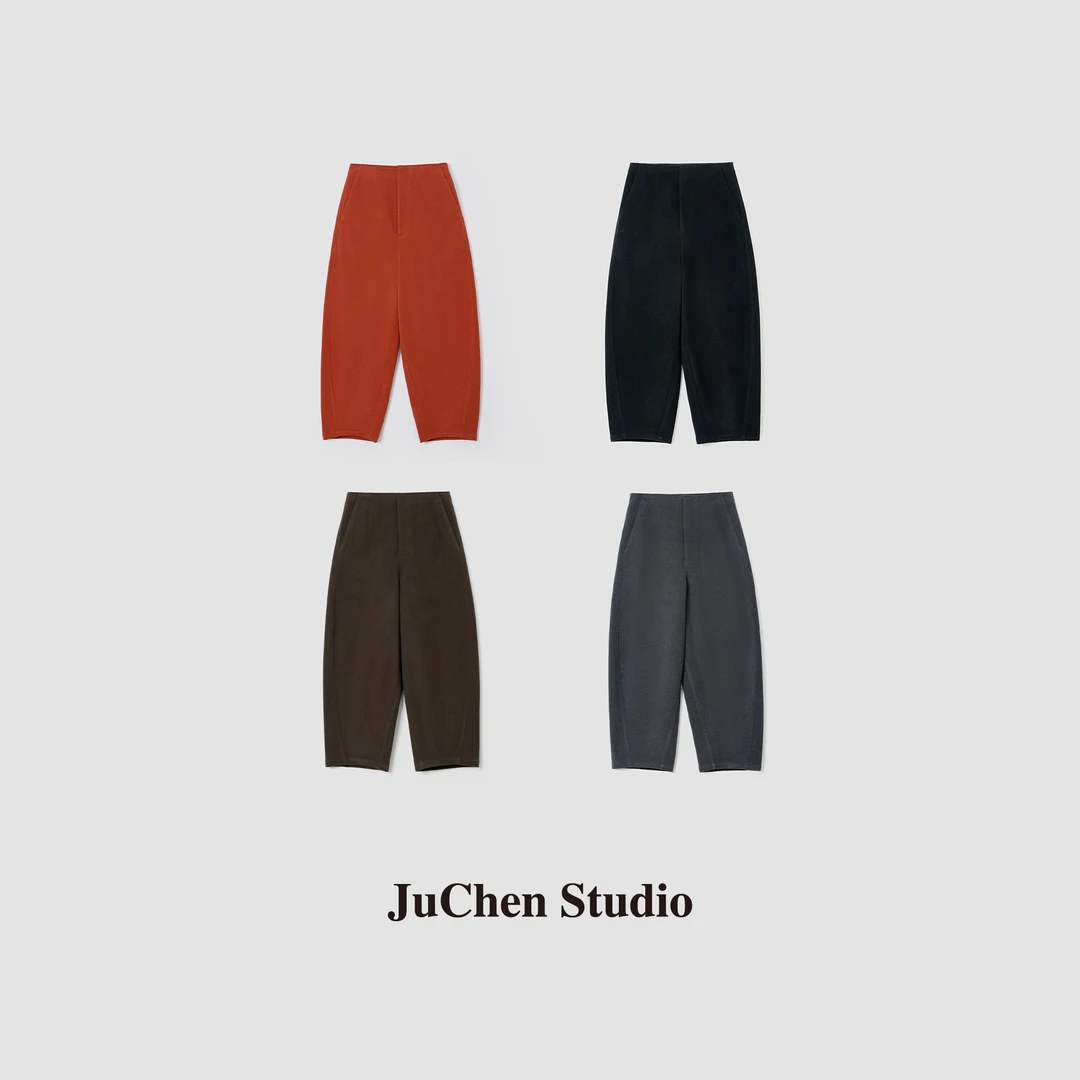 “镇店王镰刀裤秋冬升级版”立体裁剪纯色休闲九分裤 2209569