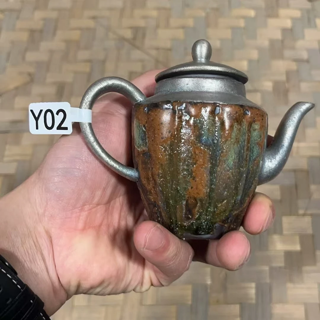 Y02号神州古韵磨砂感老岩泥茶壶