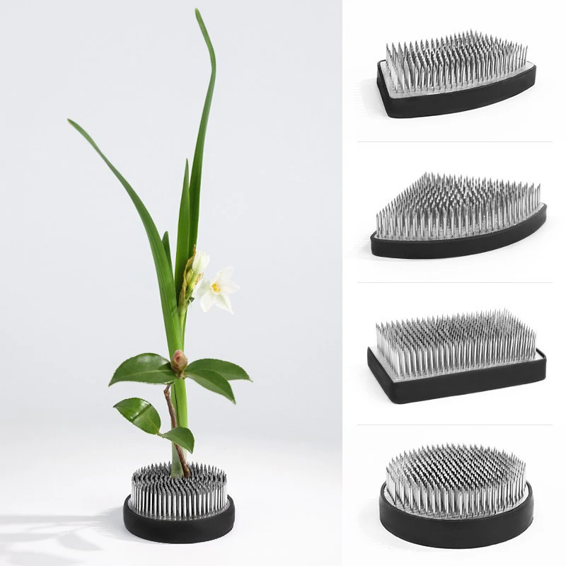 剑山插花器套装日式底座禅意钢针中式插花器皿工具固定神器