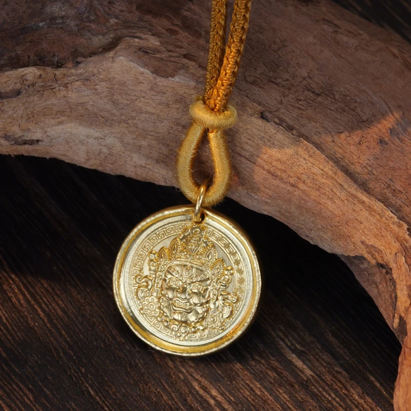 萃华金店古法金足金传承福佑黄财神吊坠CHD0034