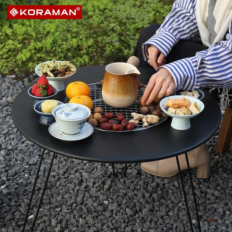 KORAMAN酷然围炉煮茶桌煮茶器全套火盆铸铁烧烤桌围炉烧烤