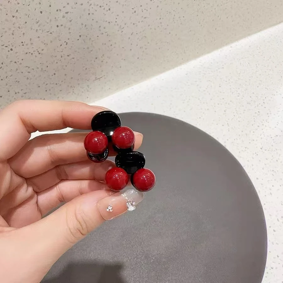 高级感安可拉红色迷你抓夹公主刘海发夹小号发卡发饰女2109+2109