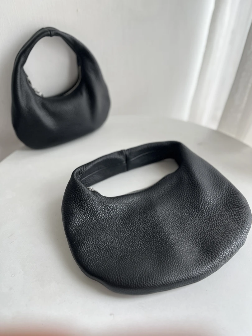 小众百搭头层牛皮手提包简约真皮ins女包