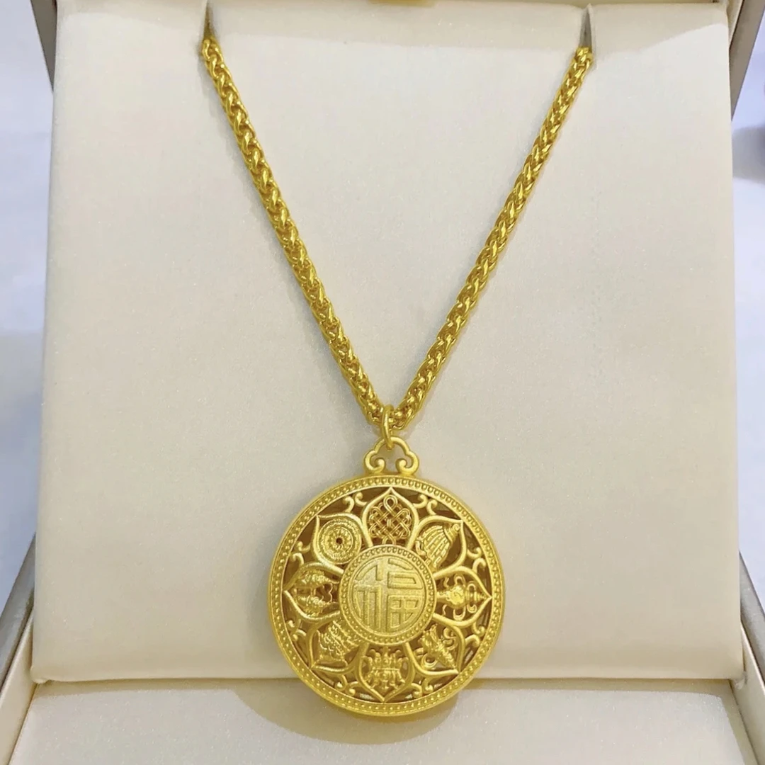 铜合金吊坠 精工版出肖邦链配八宝罗盘时尚气质款项链毛衣链