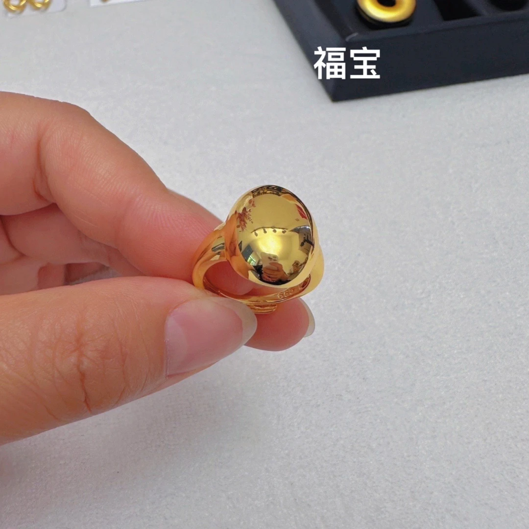 铜合金戒指 精工鸽子蛋戒指活口可调节女士简约指环