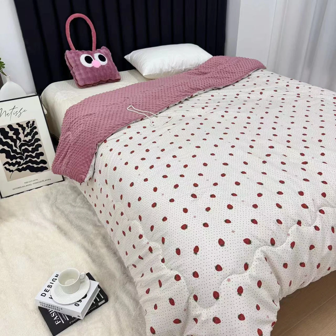 【甜甜梦乡】200*230cm保暖加厚豆豆绒被简约透气标准豆豆被