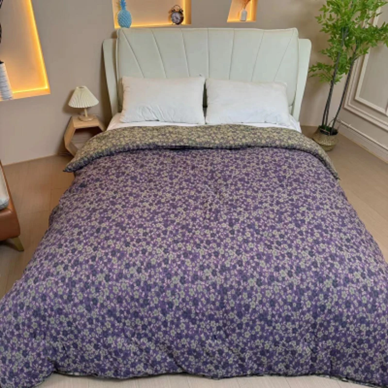 【M琉璃碎花-儿】120*150cm双层纱机洗柔软透气舒适精梳双面大豆被