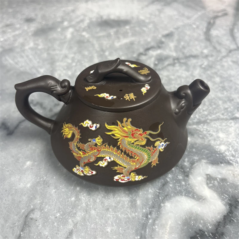 手工深井老紫泥石瓢壶茶具茶器111