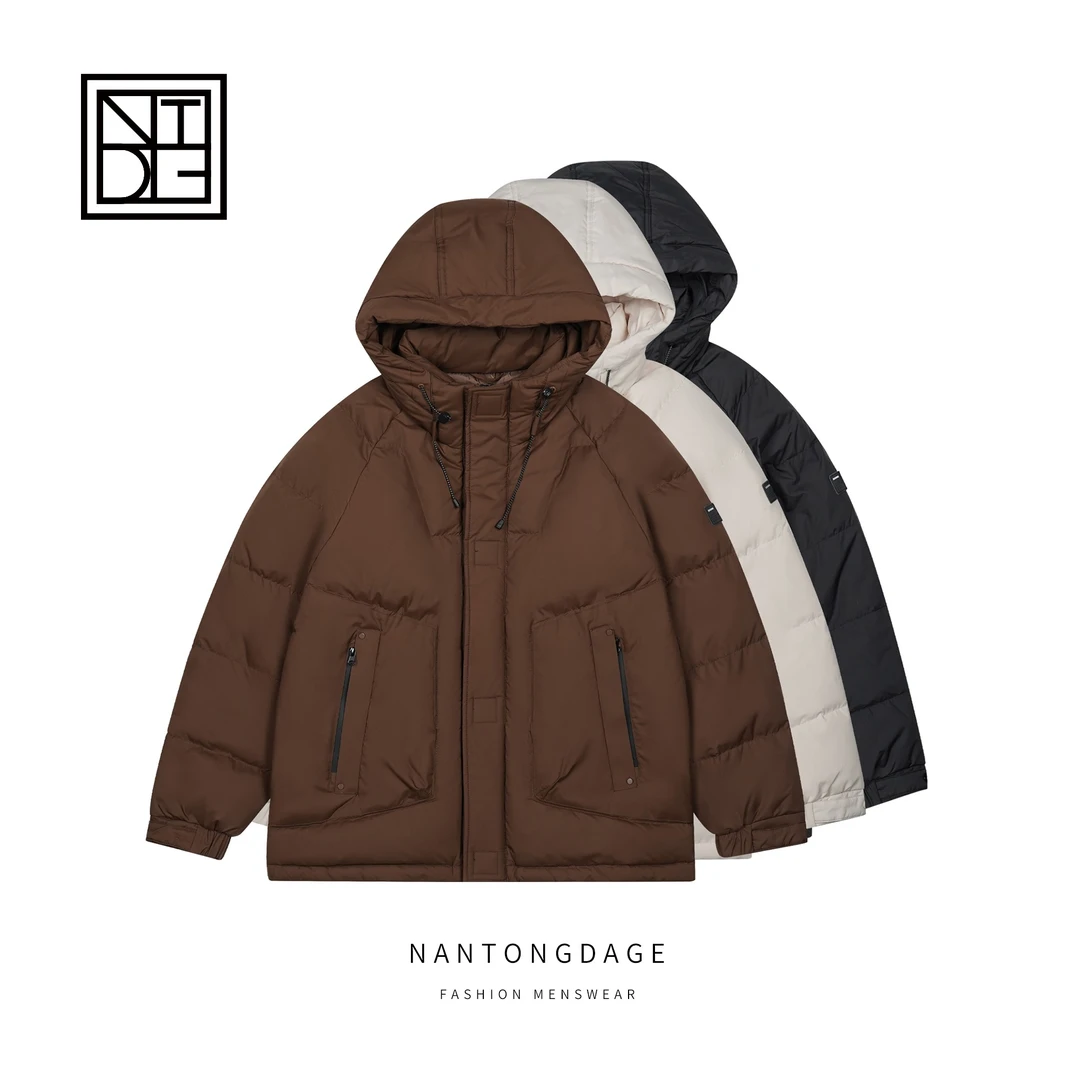 加厚羽绒服冬季潮流御寒白鸭绒连帽保暖羽绒外套 2310