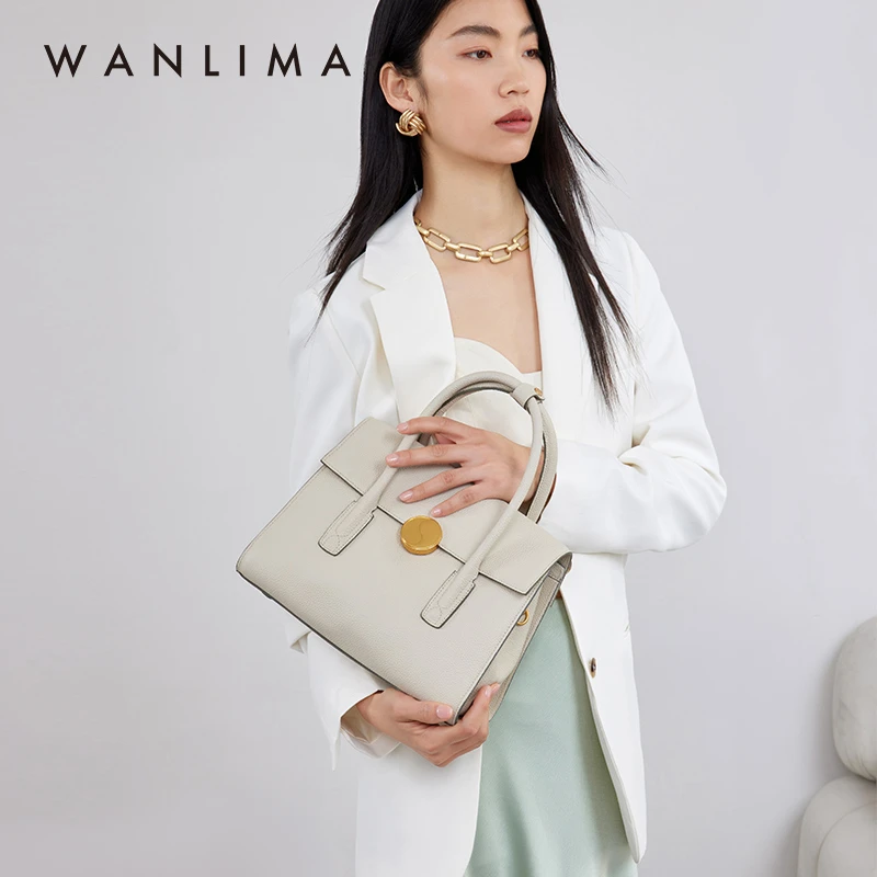 万里马新款真皮时尚气质大容量牛皮手提包质感女士斜挎包大号