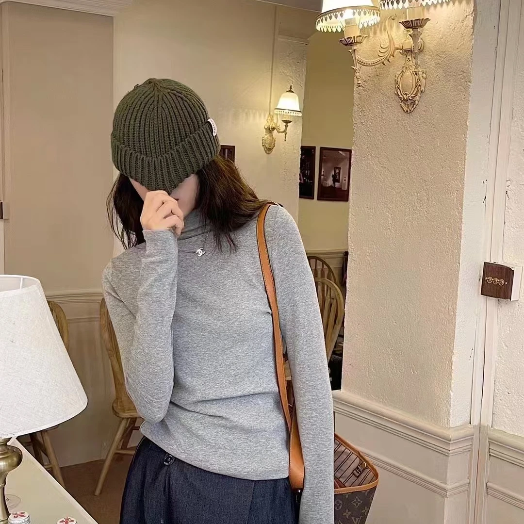 半高领高级感打底衫女秋冬季新款内搭洋气长袖上衣