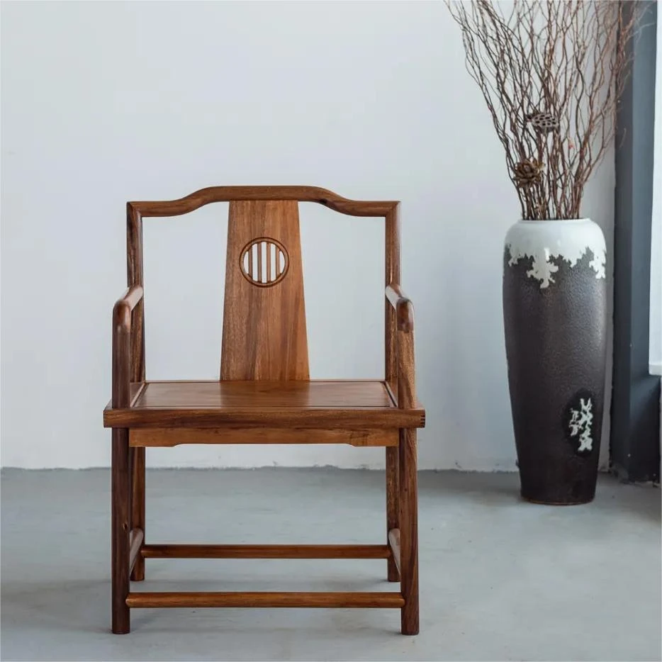 胡桃木实木办公家用榫卯结构明月客椅客人包邮详情咨询客服