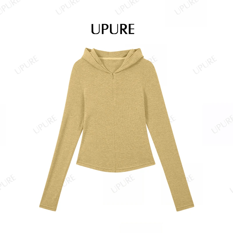 【淼淼专属】UP休闲连帽短款修身拉链日常百搭显瘦秋款外套4015