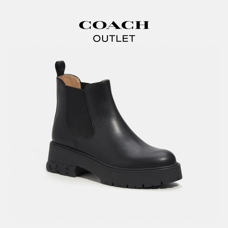 COACH/蔻驰 女士时尚休闲靴子经典百搭REID短靴 厚底圆头马丁靴