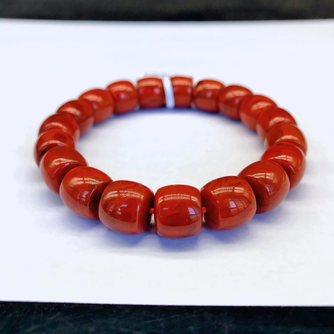 【小雪】南红四川瓦西火焰纹精美直切百搭手串10mm