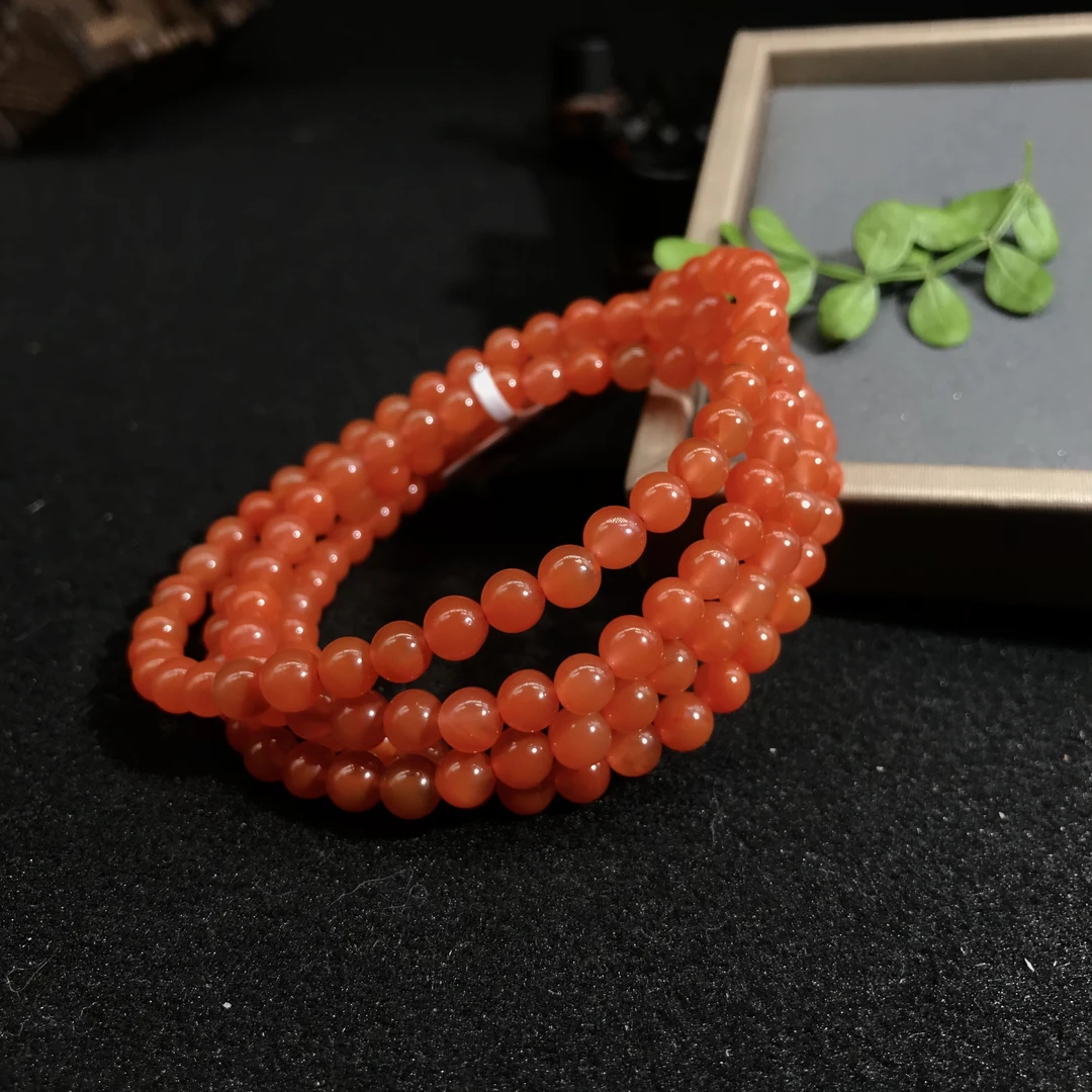 【小雪】南红保山滴水洞高货百搭多圈4mm