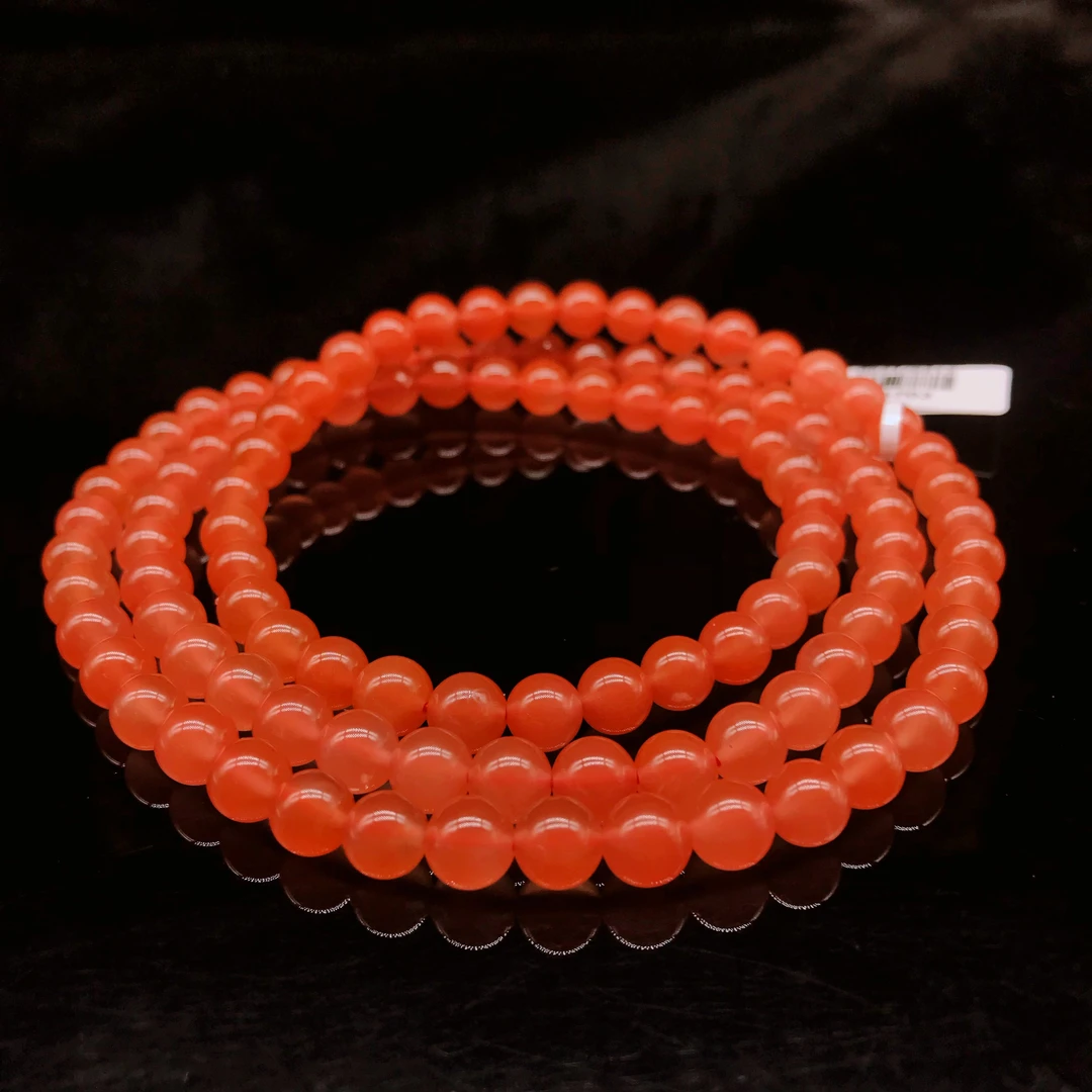 【小雪】南红保山高货冰红多圈7mm