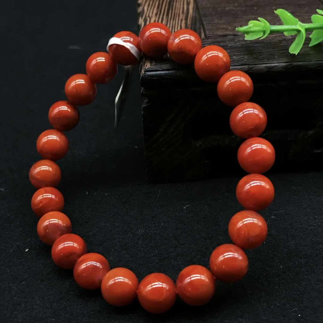 【小雪】南红四川瓦西满色满肉精美百搭手串8mm