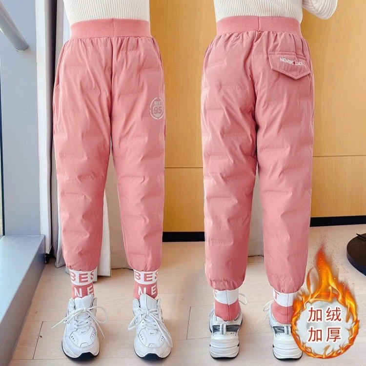 小扬哥推荐【三层加绒加厚棉裤】男女童冬季裤新款中大童保暖裤一