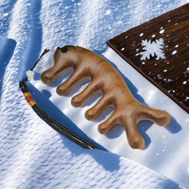 按摩梳天然檀木梳子头部经络梳子头疗按摩防脱按摩防脱大齿宽齿梳