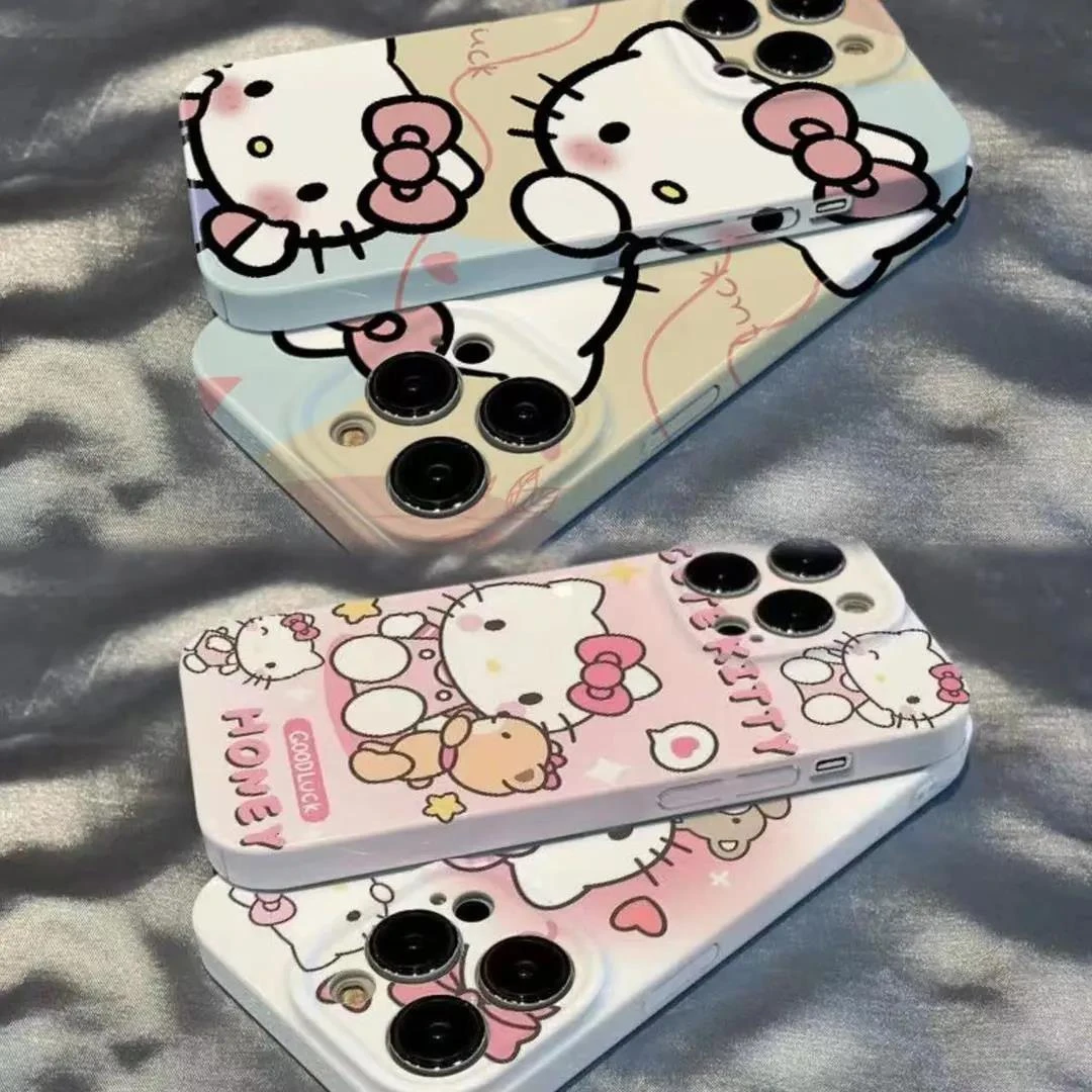 可爱小熊kitty苹果14菲林壳iphone13promax1211手机壳xsxr硬7p手