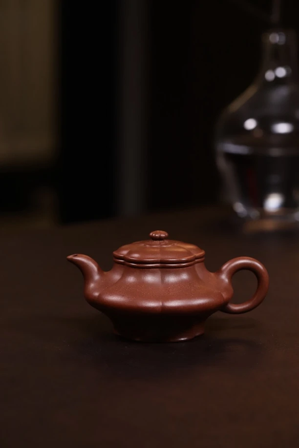 影月壶黄越青段退火烧全手工制作