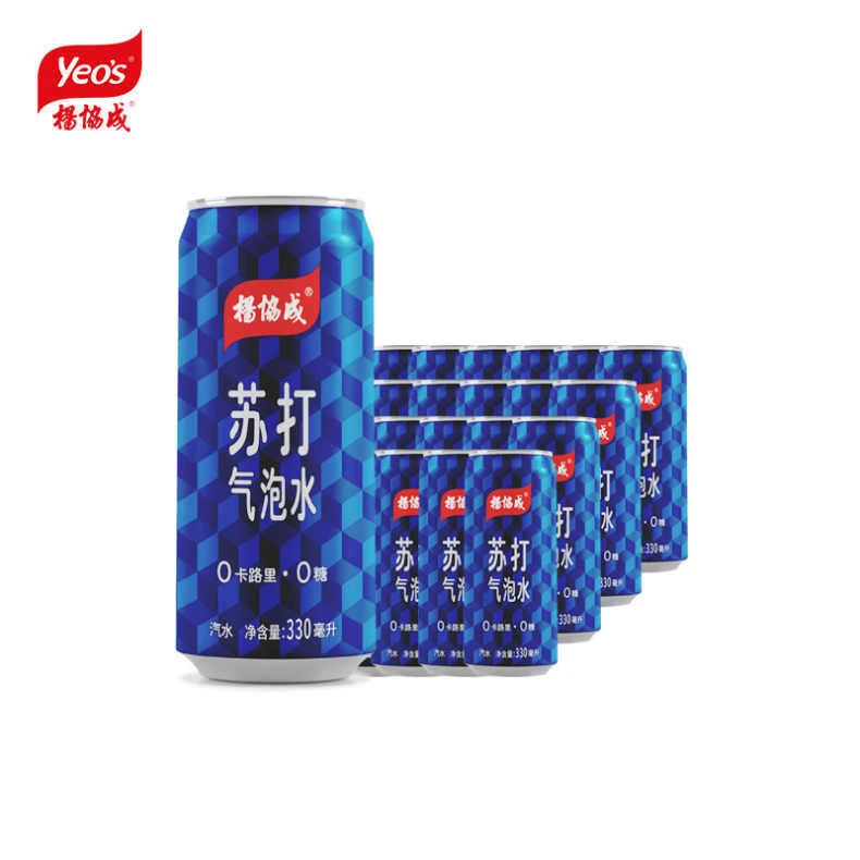 杨协成原味苏打气泡水无糖零卡路里零脂300ml*6罐12罐24罐瓶装