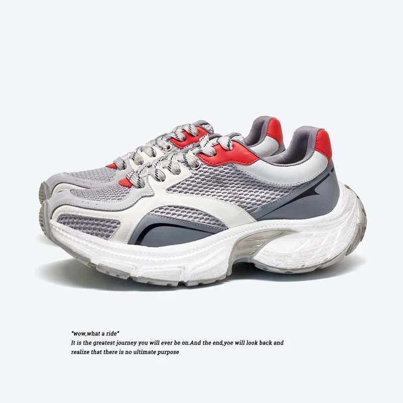 3333情侣运动厚底透气男士百搭时尚爆米花鞋底老爹鞋复古潮流跑步