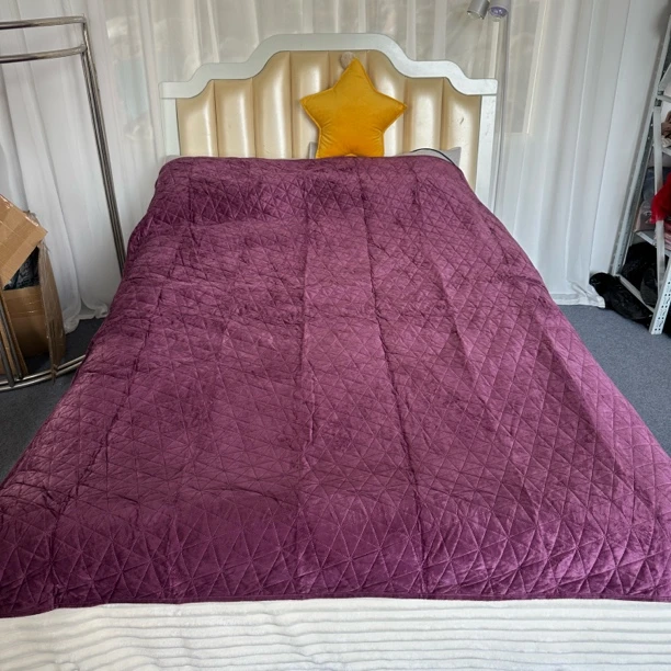 《小华外贸》约170x210 紫罗兰纯色沙发盖床盖 发一个