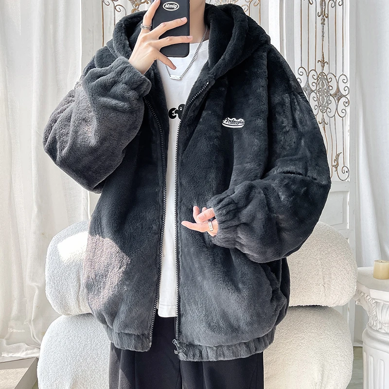 羊羔外套男款冬季棉服加绒加厚金丝绒保暖男生棉衣美式潮牌棉袄子