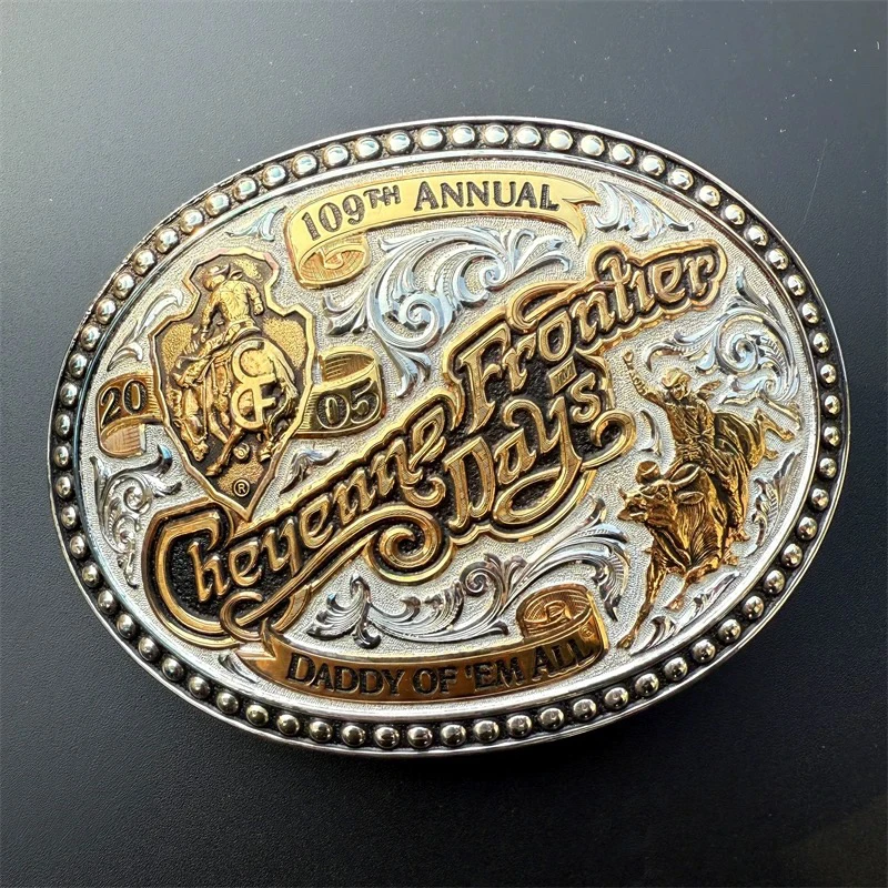 Made in USA 1897年美国CFD（夏延边境日）GIST 西部牛仔纪念皮带扣