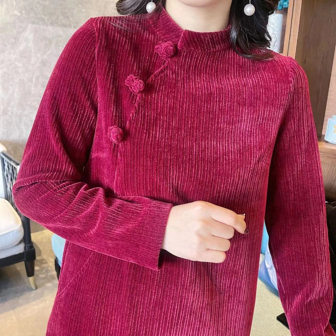 【衣美之源】  清仓大促条绒旗袍