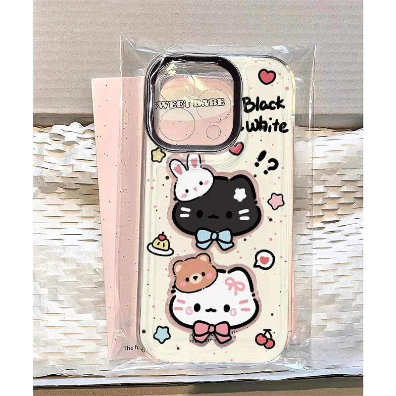 趣味壳可爱猫咪适用iPhone15手机壳16苹果13软壳华为vivo小米oppo