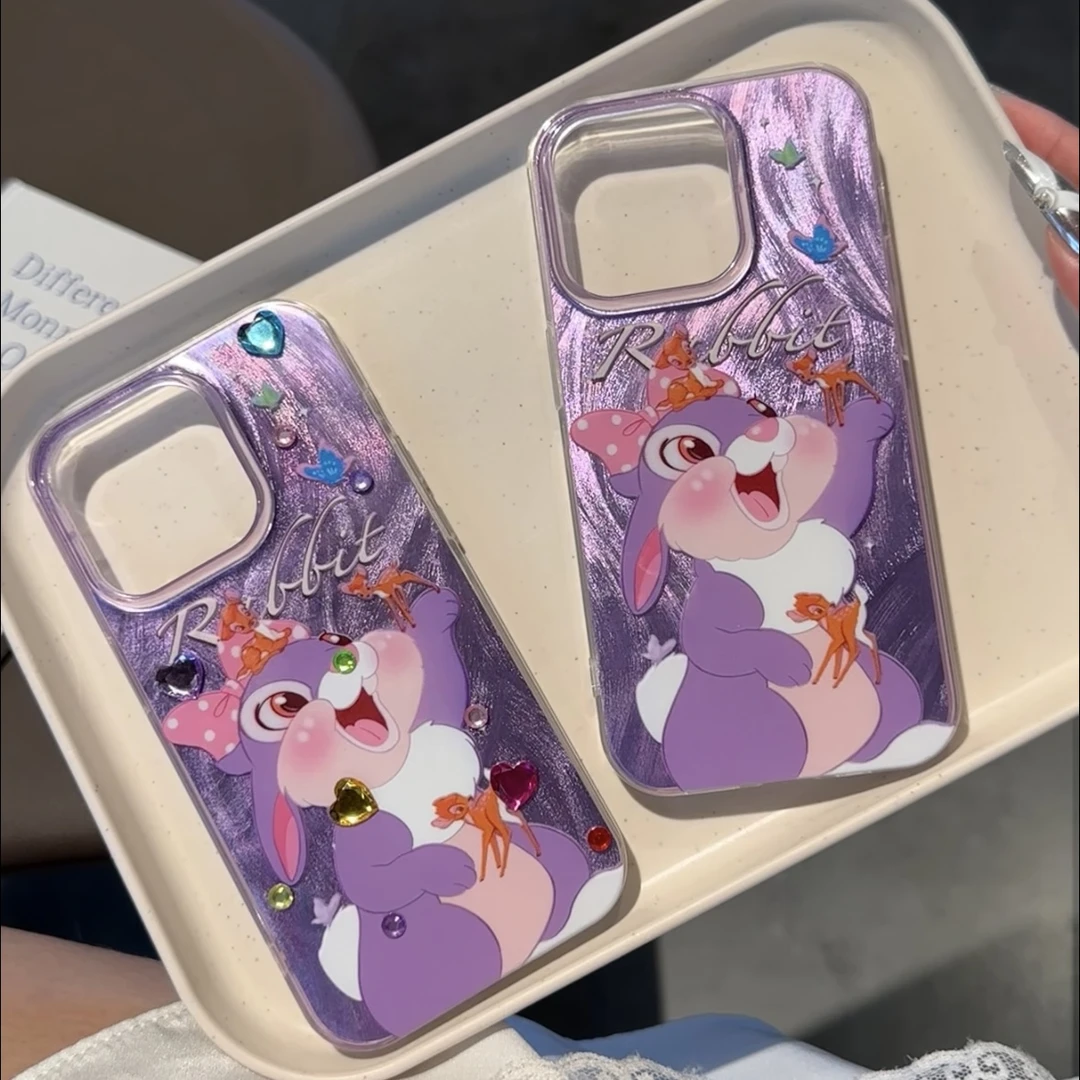 雅天立DIY贴钻桑普兔适用iPhone15苹果13手机壳华为vivo小米oppo