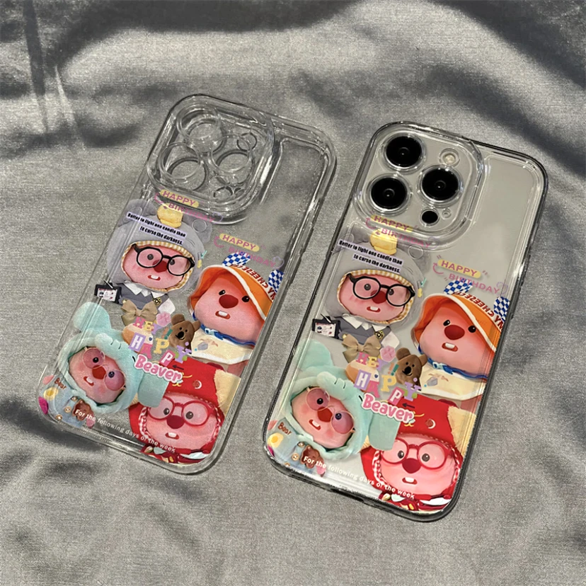 小海狸苹果/oppo/vivo/红米/华为iPhone15手机壳14可爱软壳1311