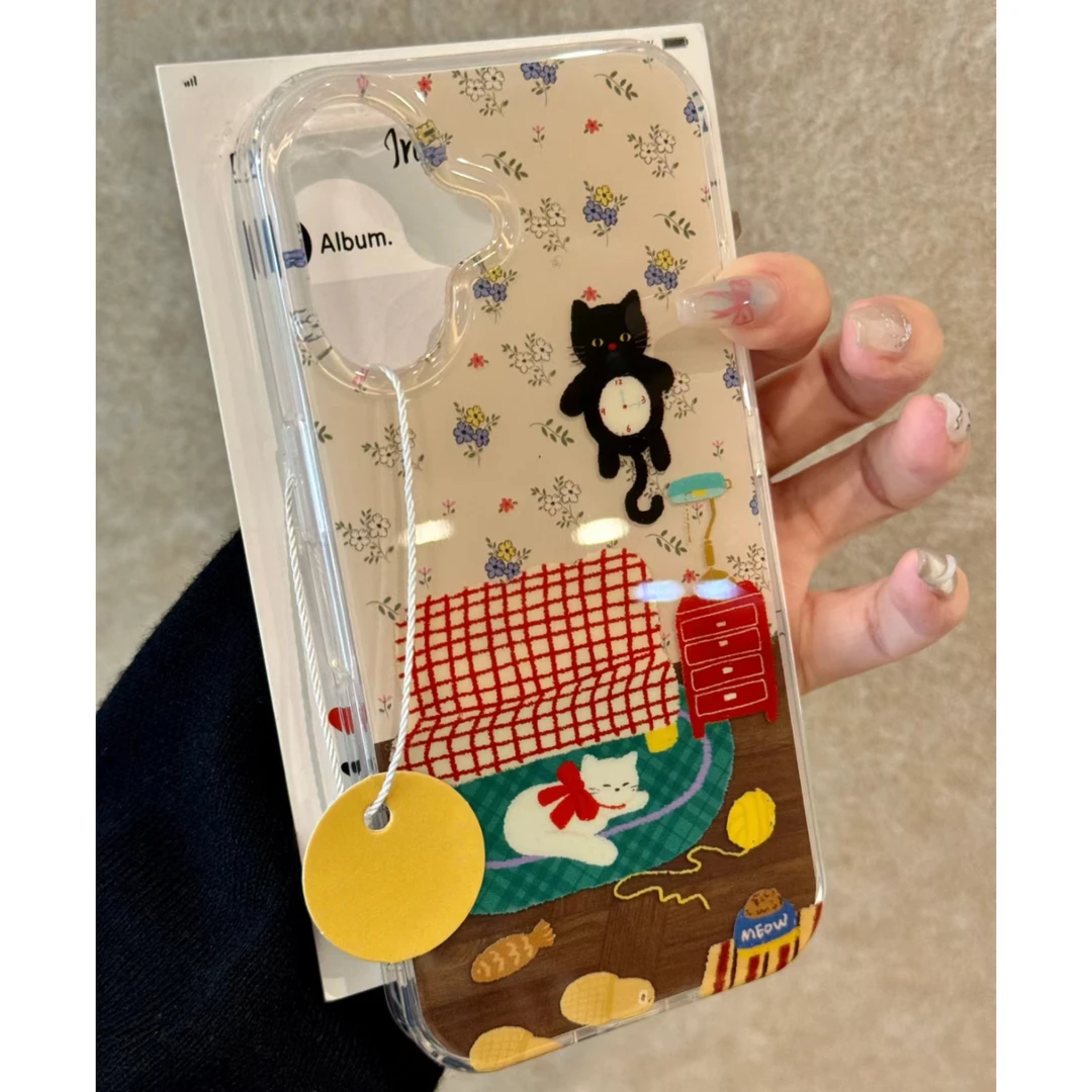 雅天立碎花沙发猫咪适用苹果15promax手机壳iPhone16/14套12/11透