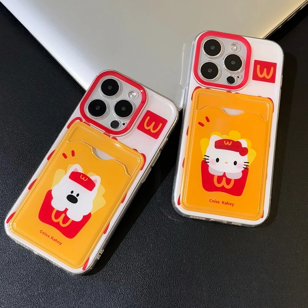 雅天立m记薯条KT西高地苹果15promax手机壳iPhone13/14卡包12软11