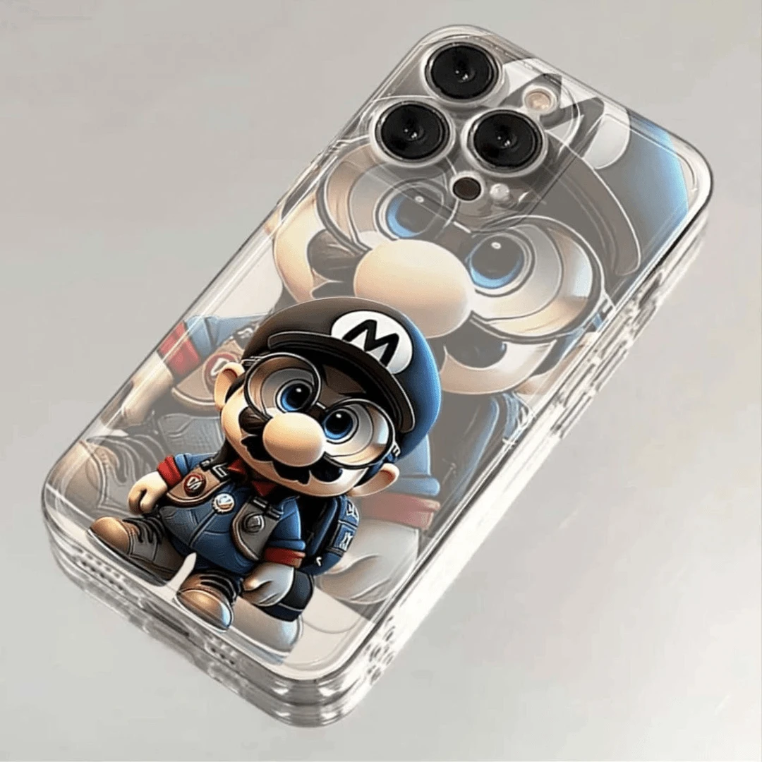 这家壳黑色马里奥适用苹果iPhone15手机壳13软14华为vivo小米oppo