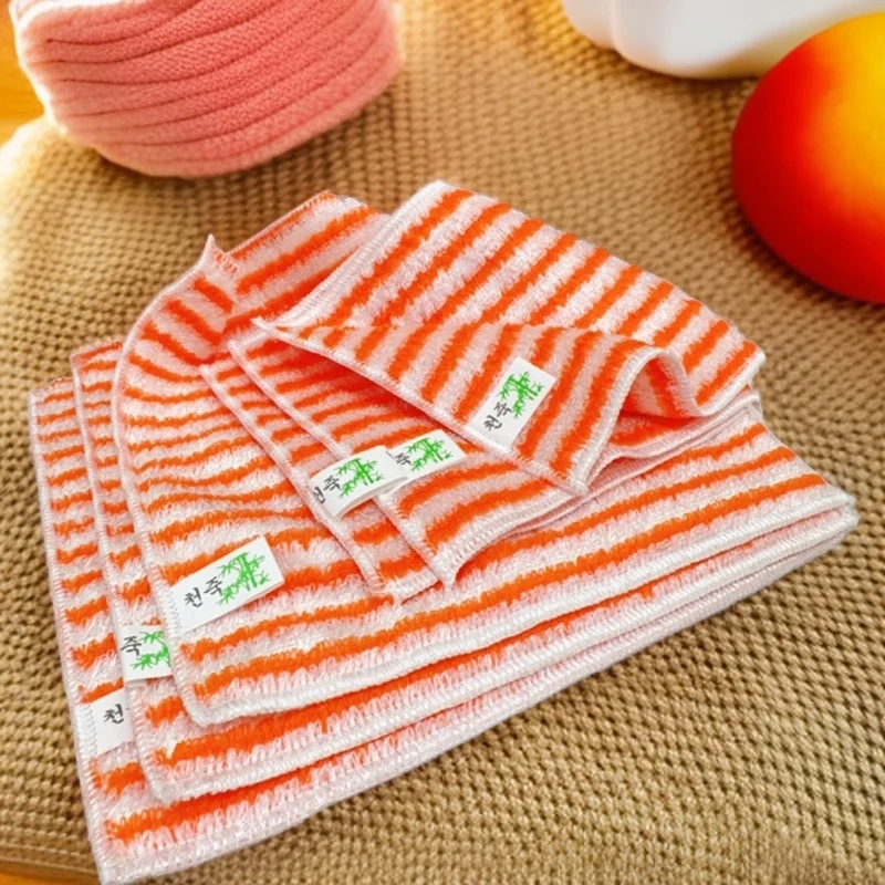 竹纤维双层加厚洗碗巾抹布不沾油第一代高品质家用厨房洗碗巾