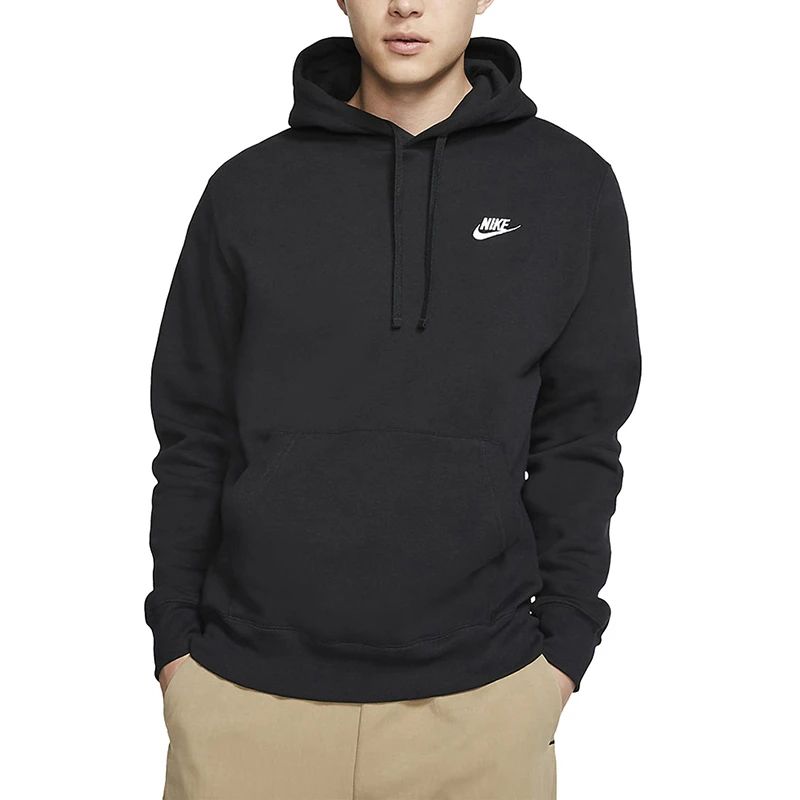 NIKE/耐克起绒保暖套头加绒连帽运动卫衣冬季 男款 黑色BV2655010
