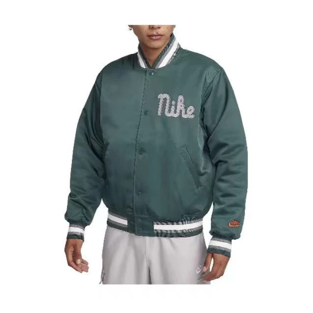 【天环NK专享】Nike/耐克印花暗扣长袖夹克外套 男款 绿色FQ7970328