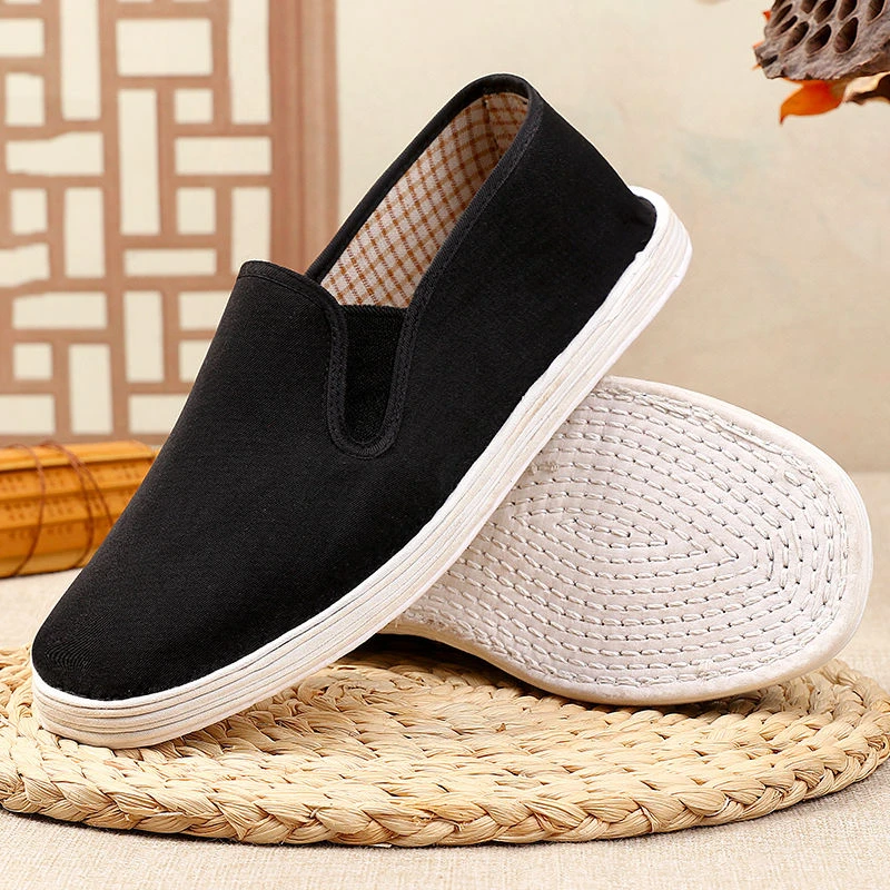 老北京布鞋男手工千层底男女款布底鞋春夏透气防臭吸汗休闲爸爸鞋