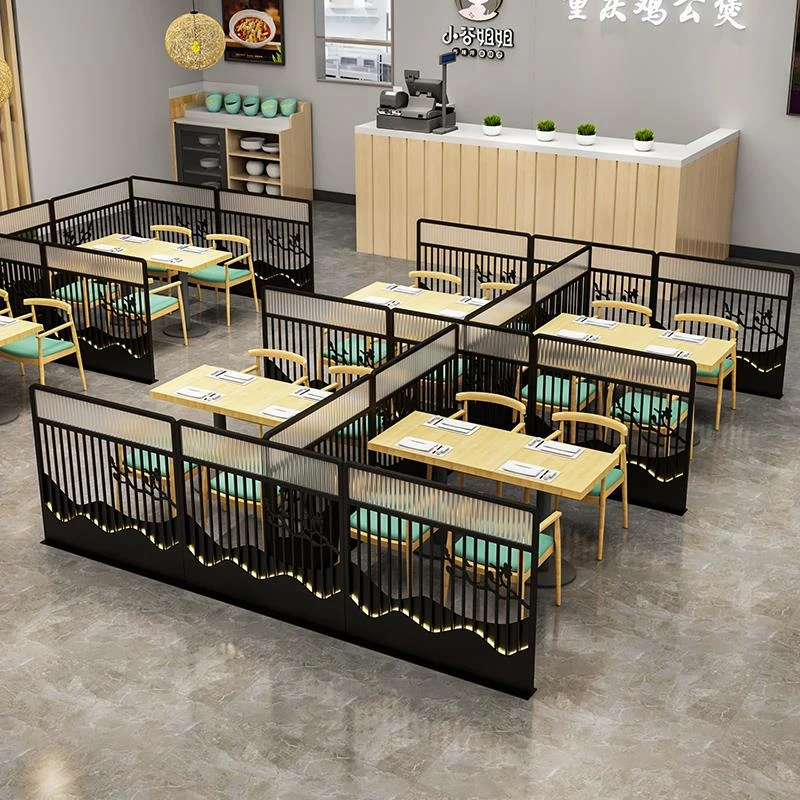 酒店火锅店格栅屏风中式镂空矮隔断餐厅连锁店饭店屏风隔断可定制