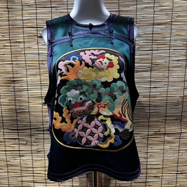 绣行·国风双层手绣马甲重工刺绣复古女士中国风