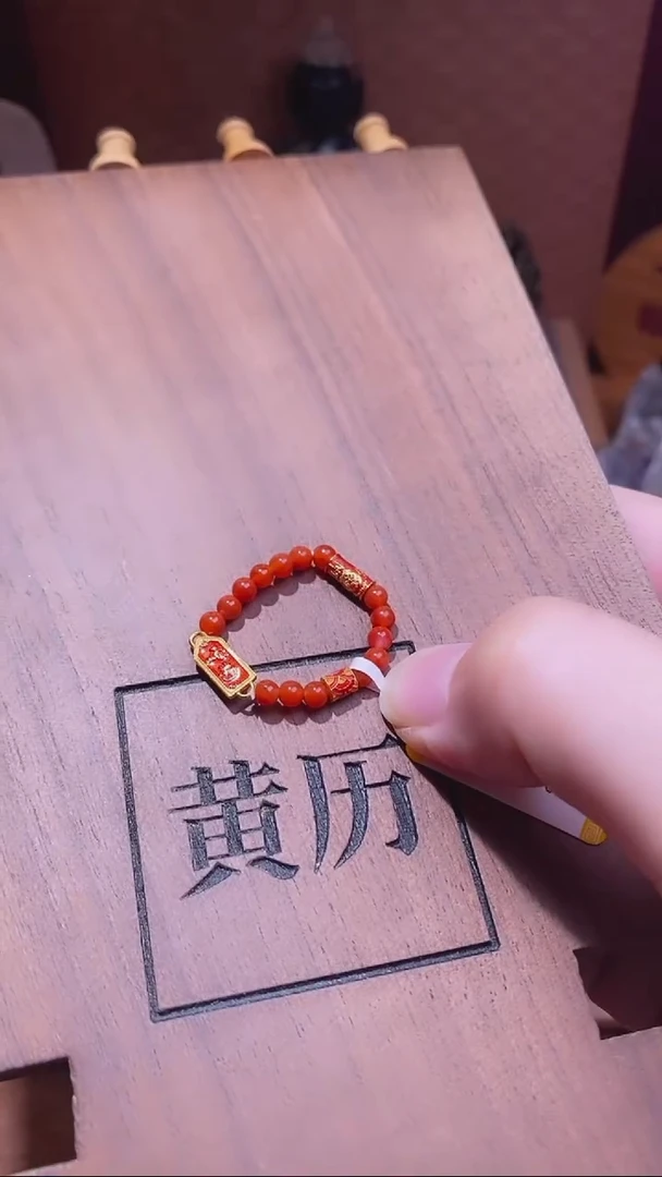 【闪购商品】南红玛瑙戒指银S925镶嵌YC00330南红MDZ戒指