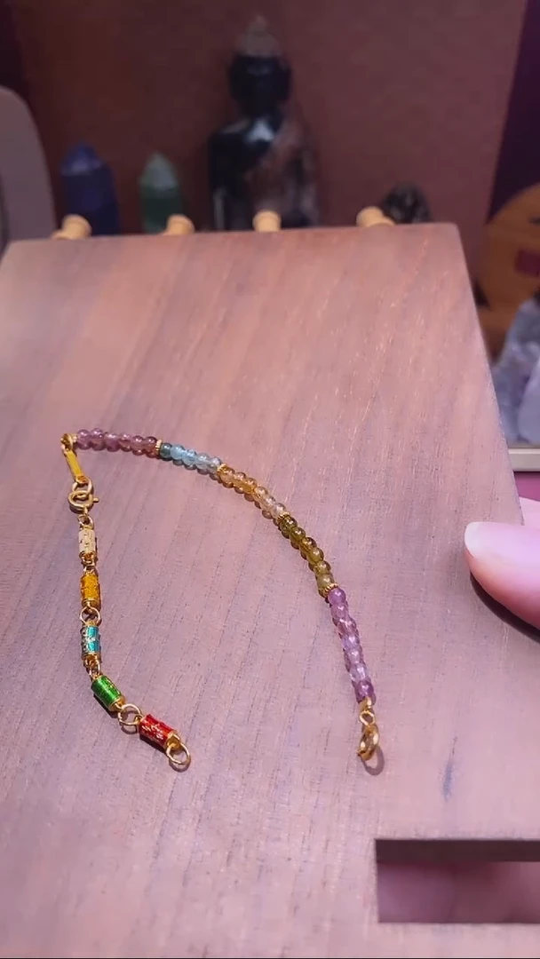 【闪购商品】碧玺手链银S925镶嵌YC00342碧玺WL手链