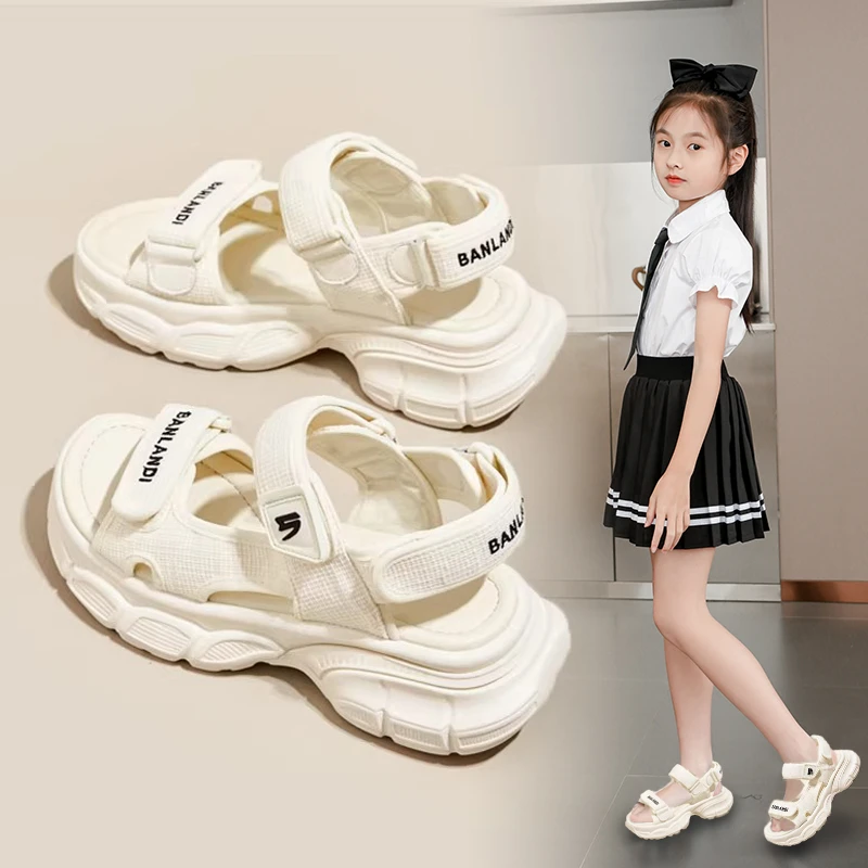 女童运动凉鞋2025夏季新款中大童软底凉鞋儿童外穿沙滩鞋学生休闲