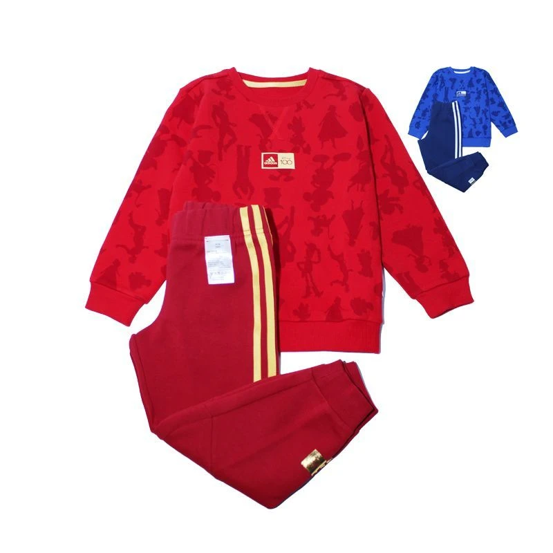 adidas/阿迪达斯儿童装24春新男女小童迪士尼联名卫衣套装IN7291