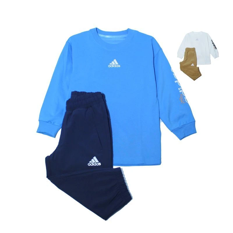 adidas/阿迪达斯儿童24春新男女小童卫衣奶龙联名运动套装JF1368