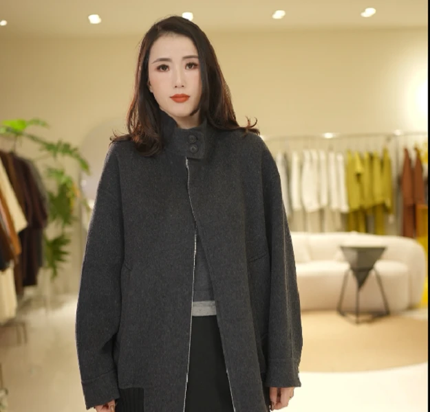 【赛姐高奢】2024秋季新款条纹立领开衫1603